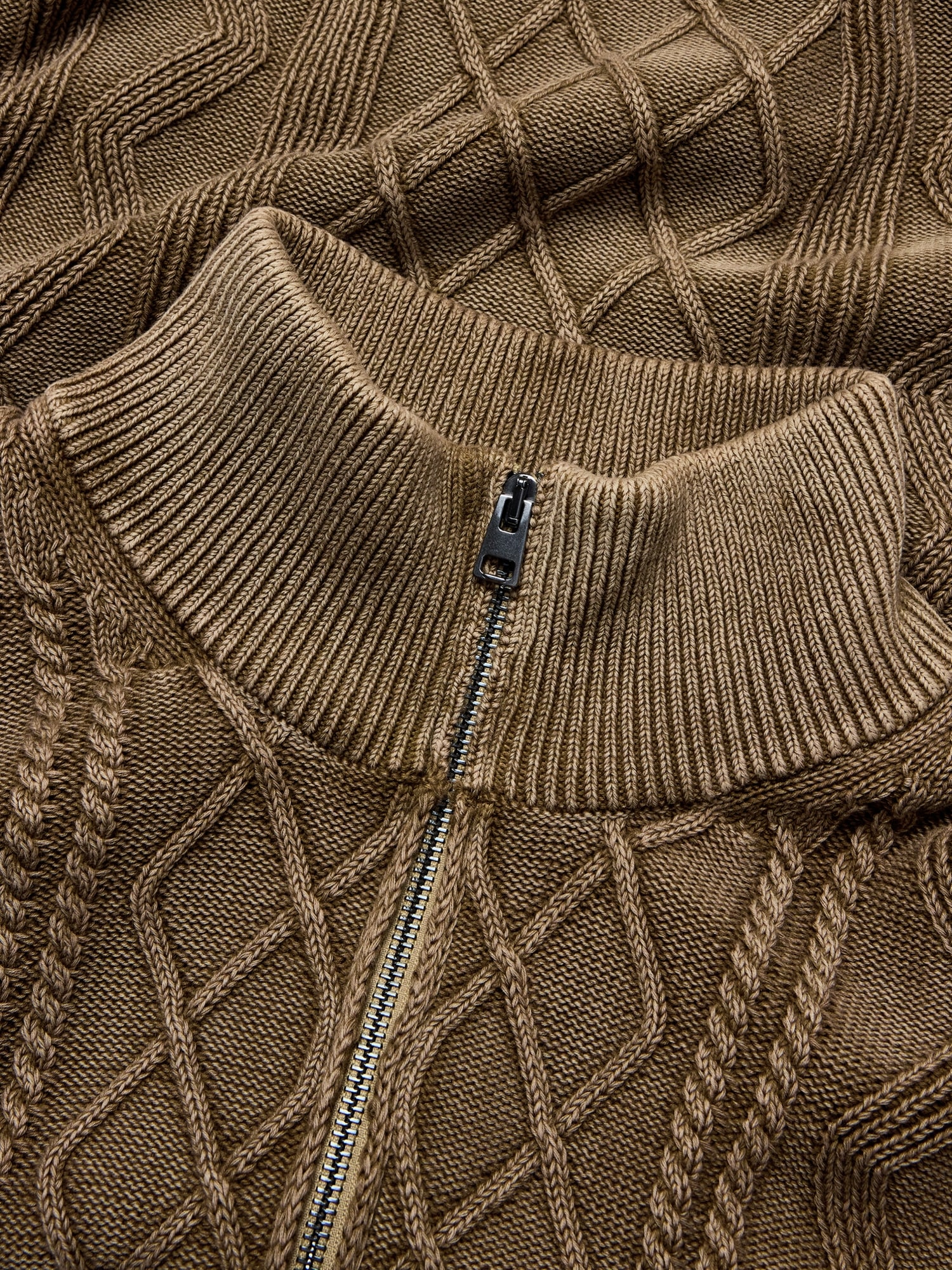 Cotton Cable-Knit Half-Zip Sweater - thumbnail 5