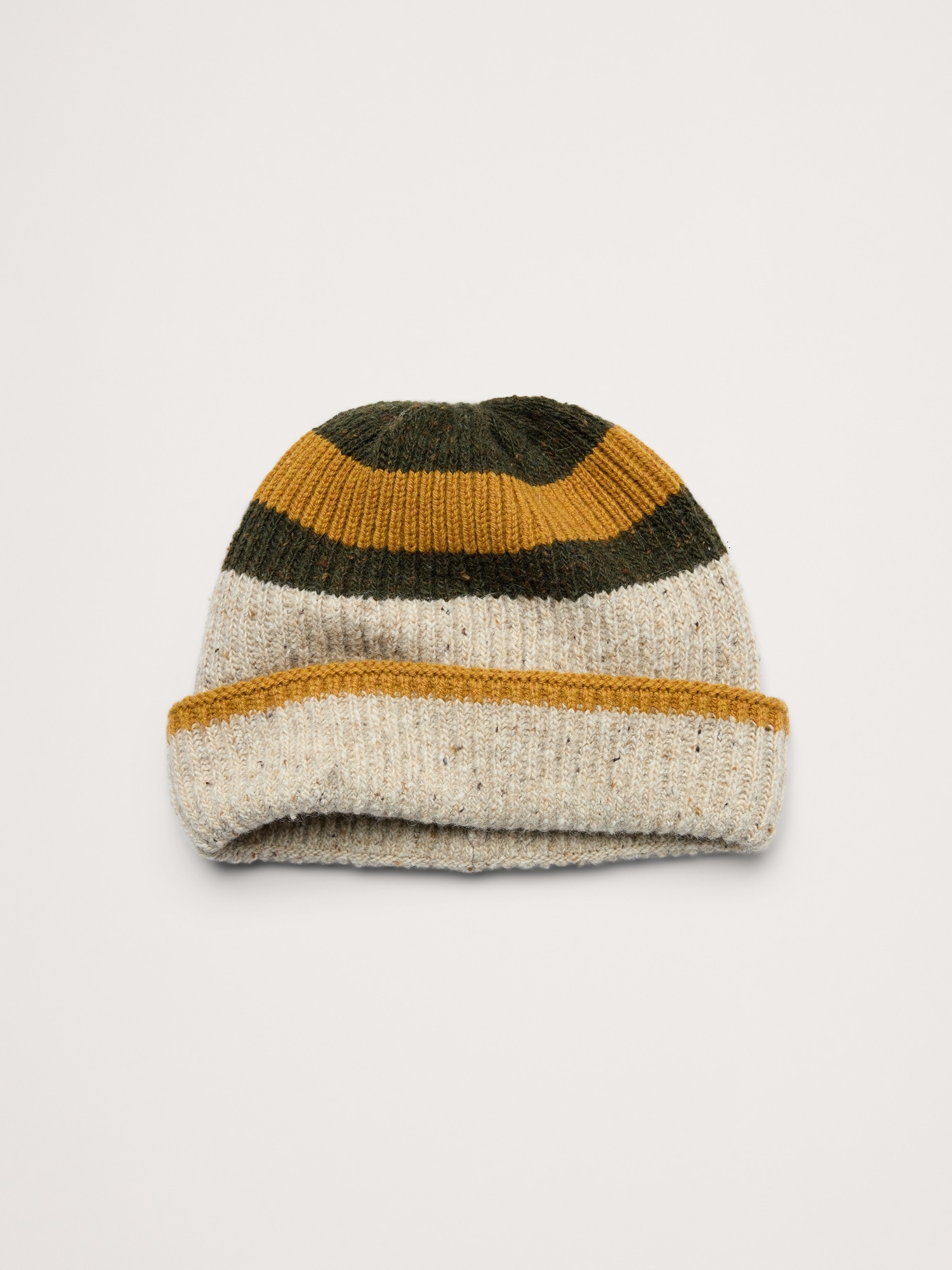Italian Striped Wool-Blend Beanie