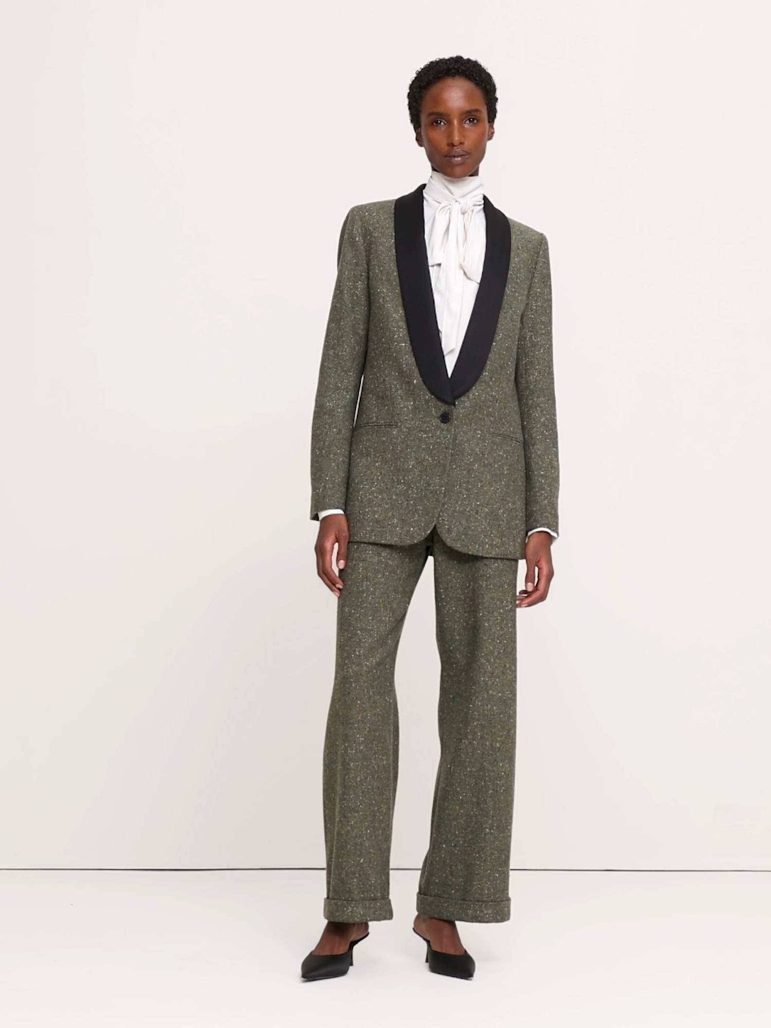 Italian Wool-Blend Donegal Tuxedo Jacket