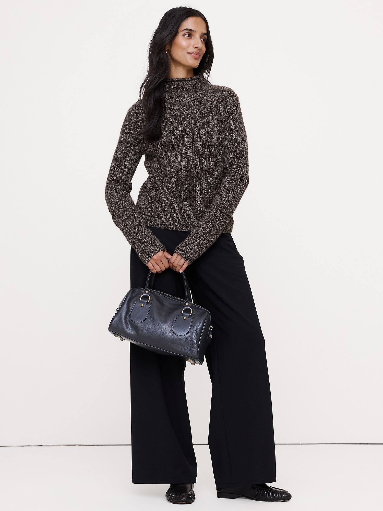 The Fireside Funnel-Neck Sweater Merino-Cotton
