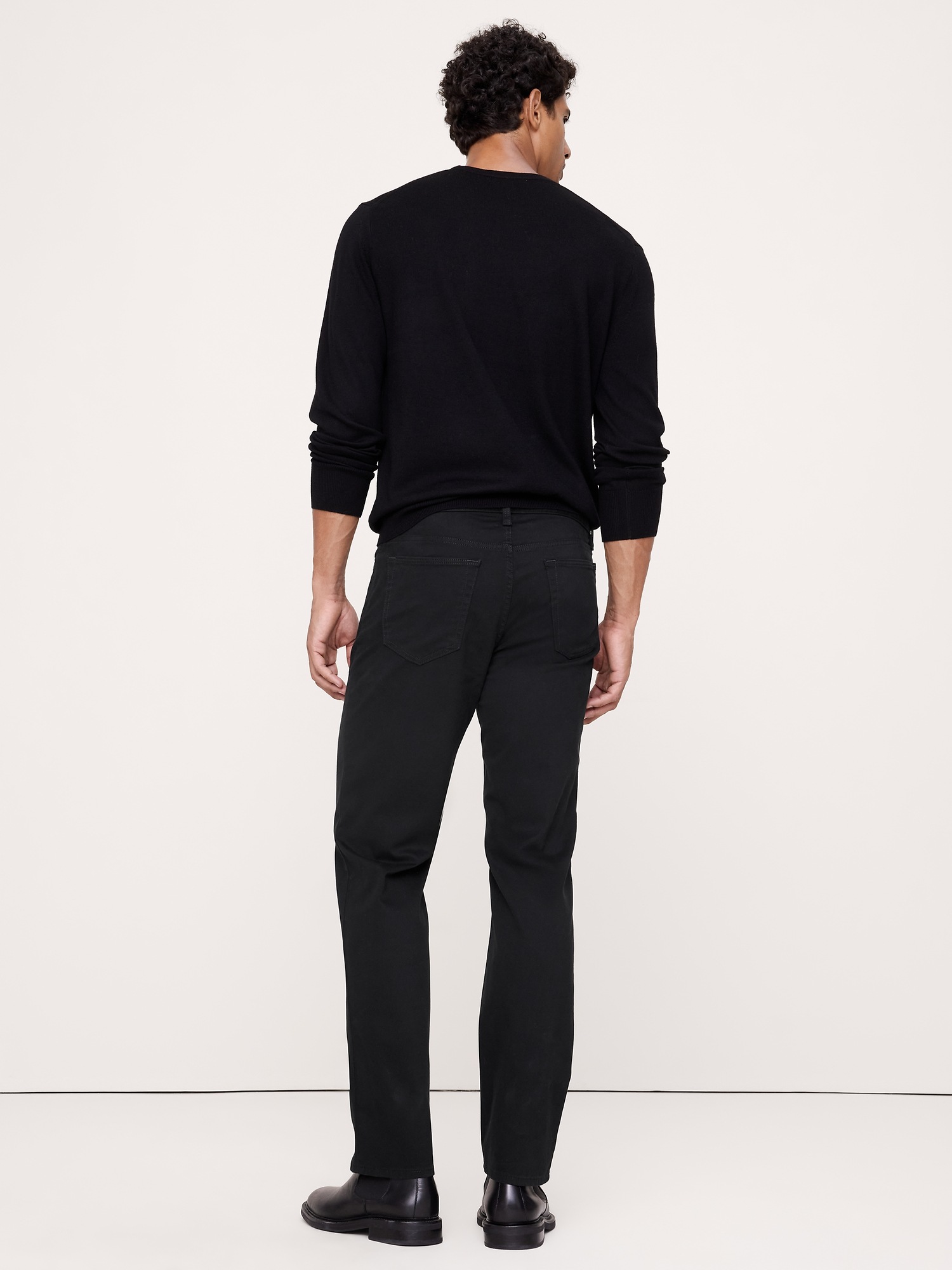 Мужские брюки Banana Republic Straight Traveler Pant, цвет: Чёрный — фото 2