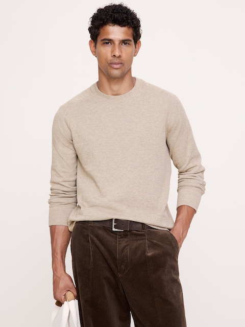 Slub Double-Knit Crew-Neck T-Shirt