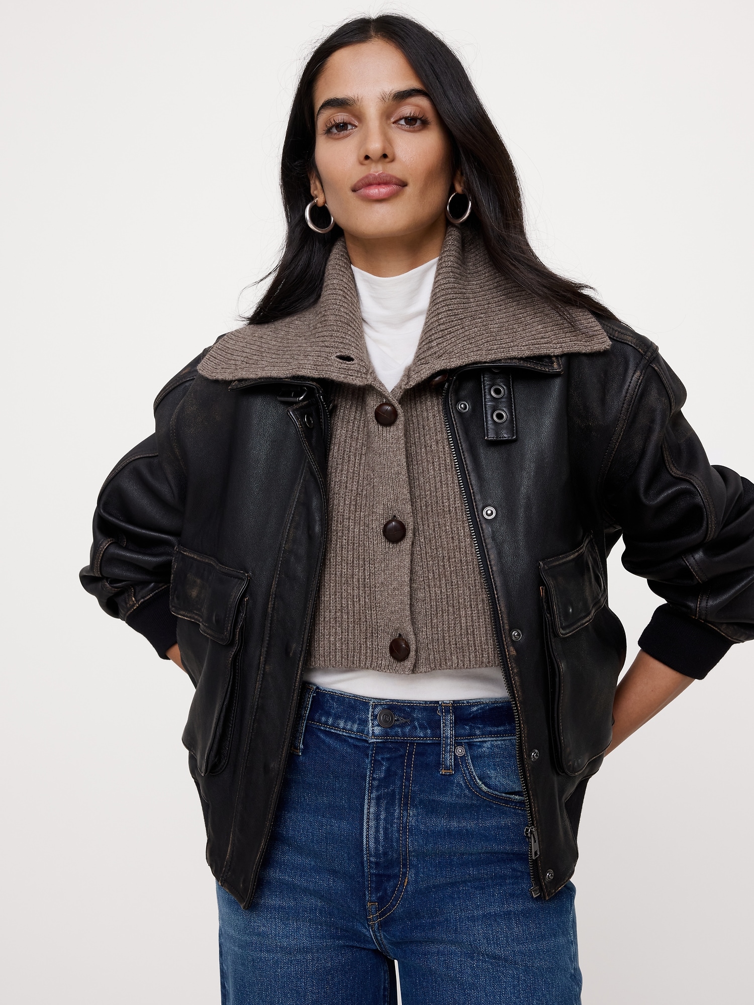 Wool-Cotton Dickie Collar - thumbnail 4