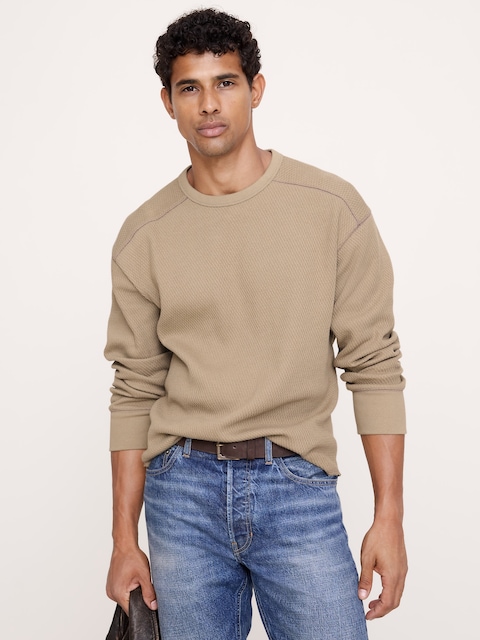 Alpine Thermal Crew-Neck Almond-Stitch T-Shirt