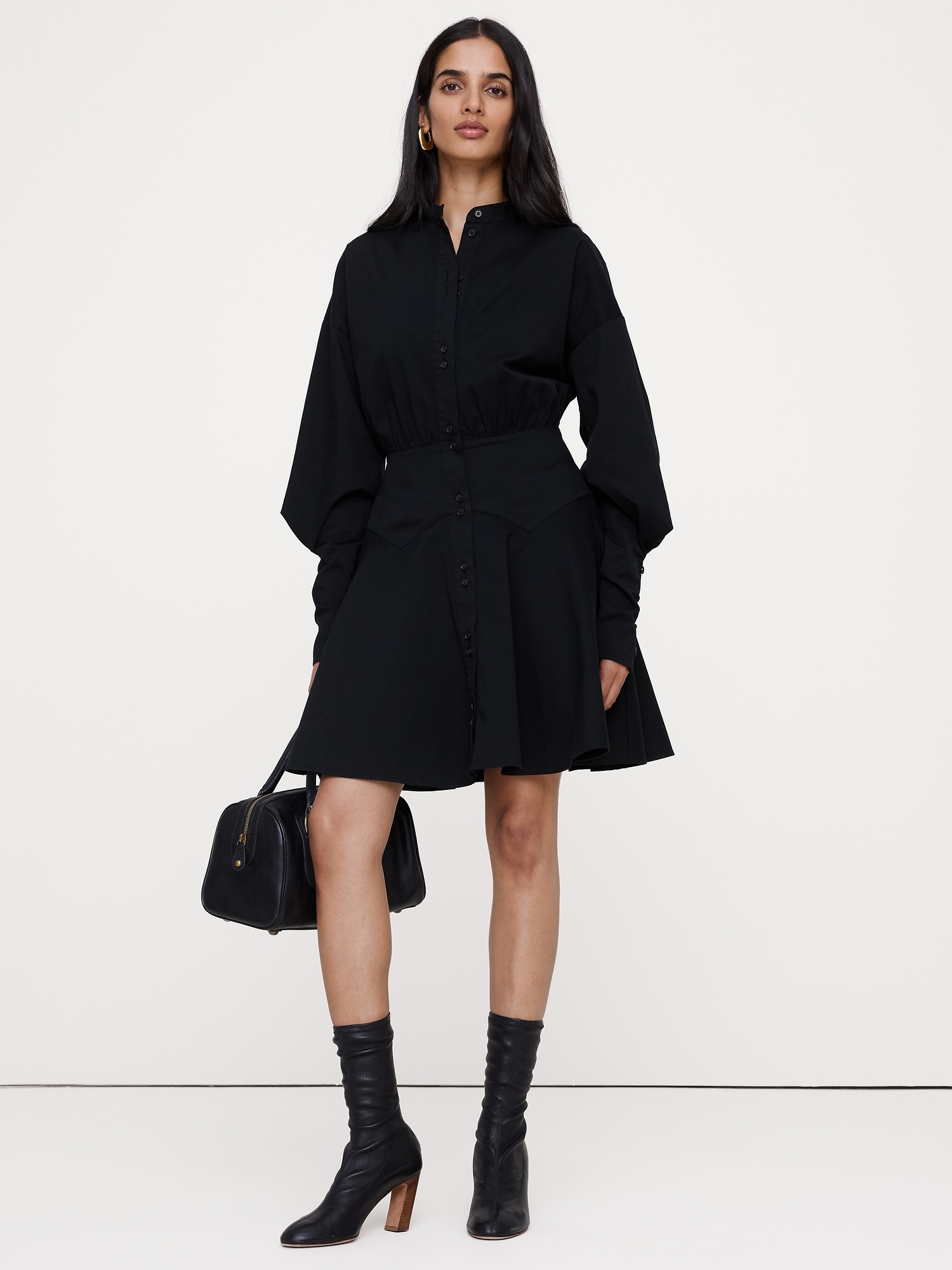 Gigot Sleeve Mini Dress - thumbnail 7