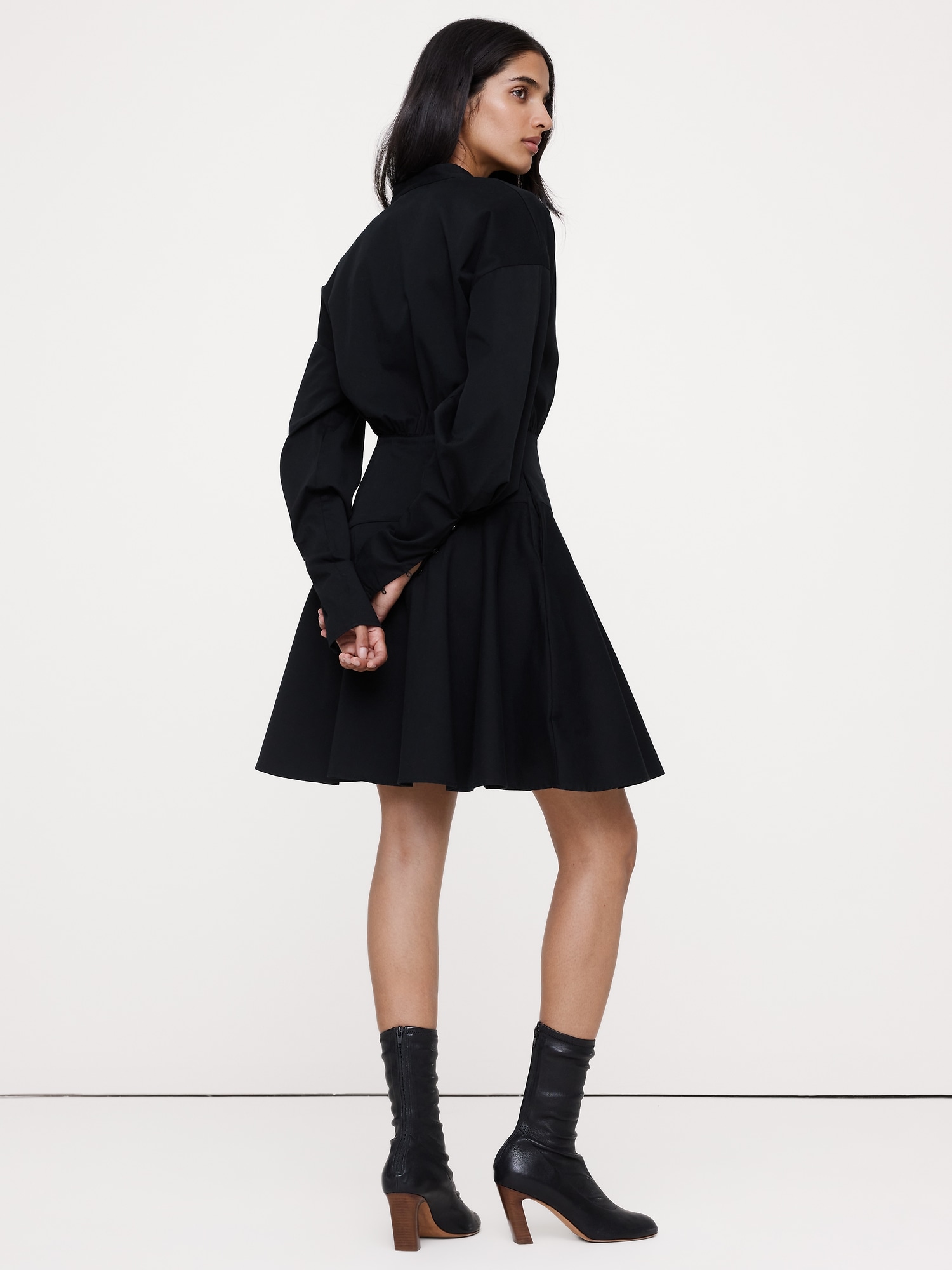 Gigot Sleeve Mini Dress - thumbnail 8