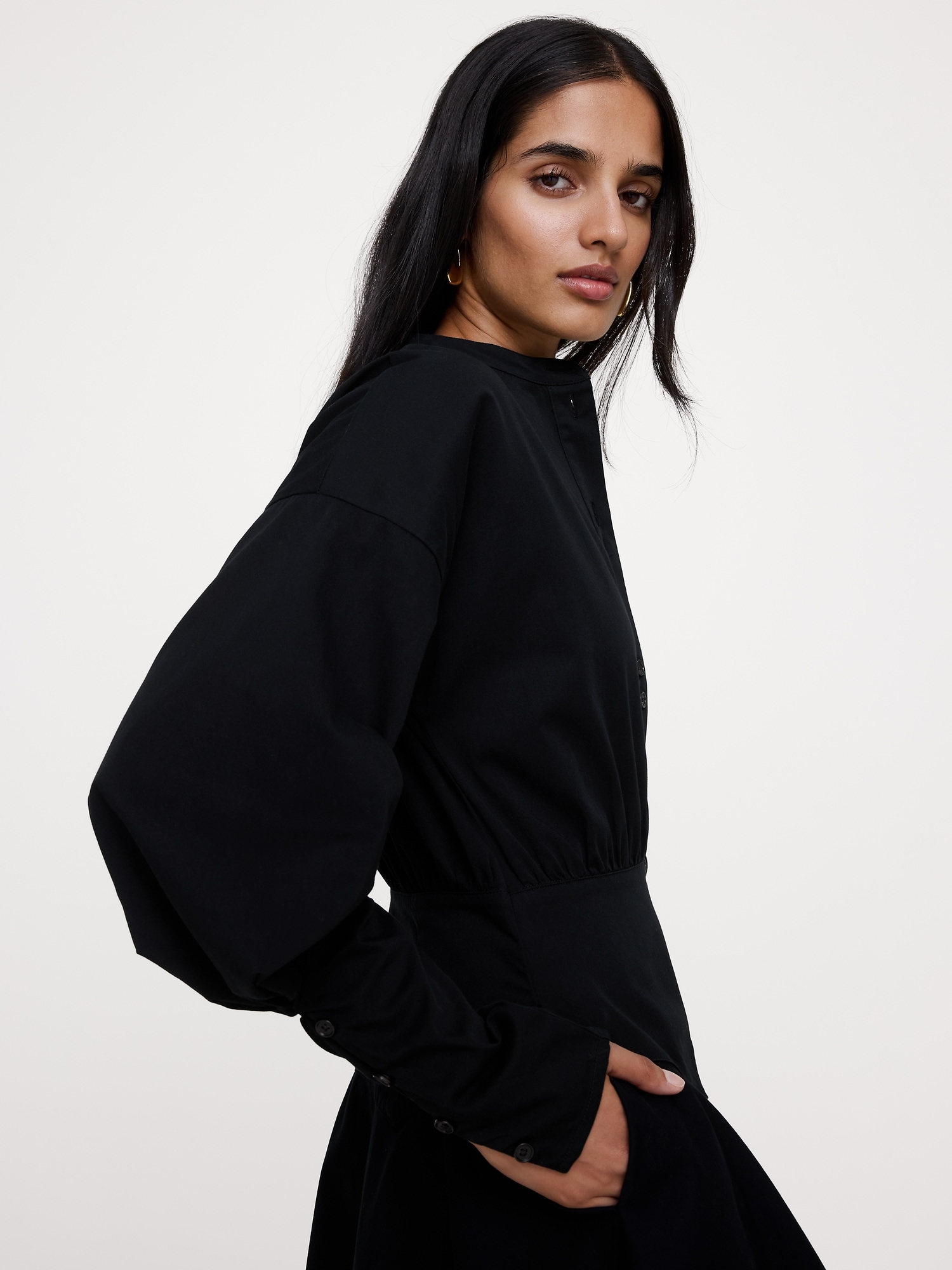 Gigot Sleeve Mini Dress - thumbnail 9