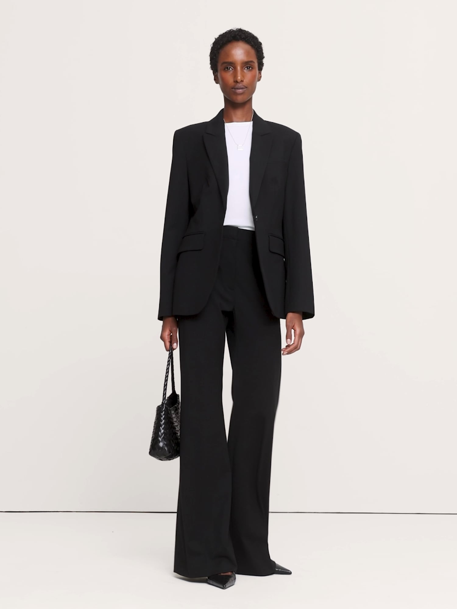 Ultra High-Rise Flare Italian Lightweight Wool Pant - thumbnail 5
