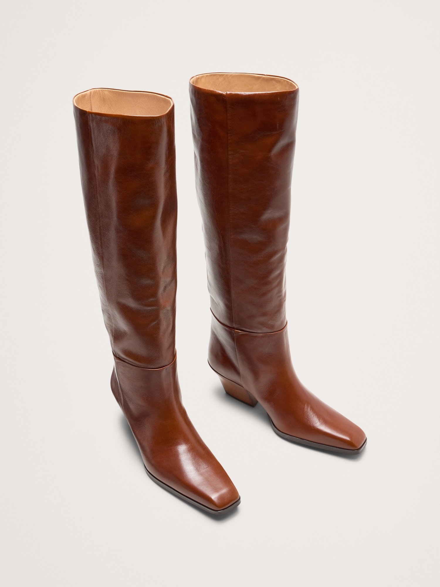 Italian Leather Knee-High Boot - thumbnail 3