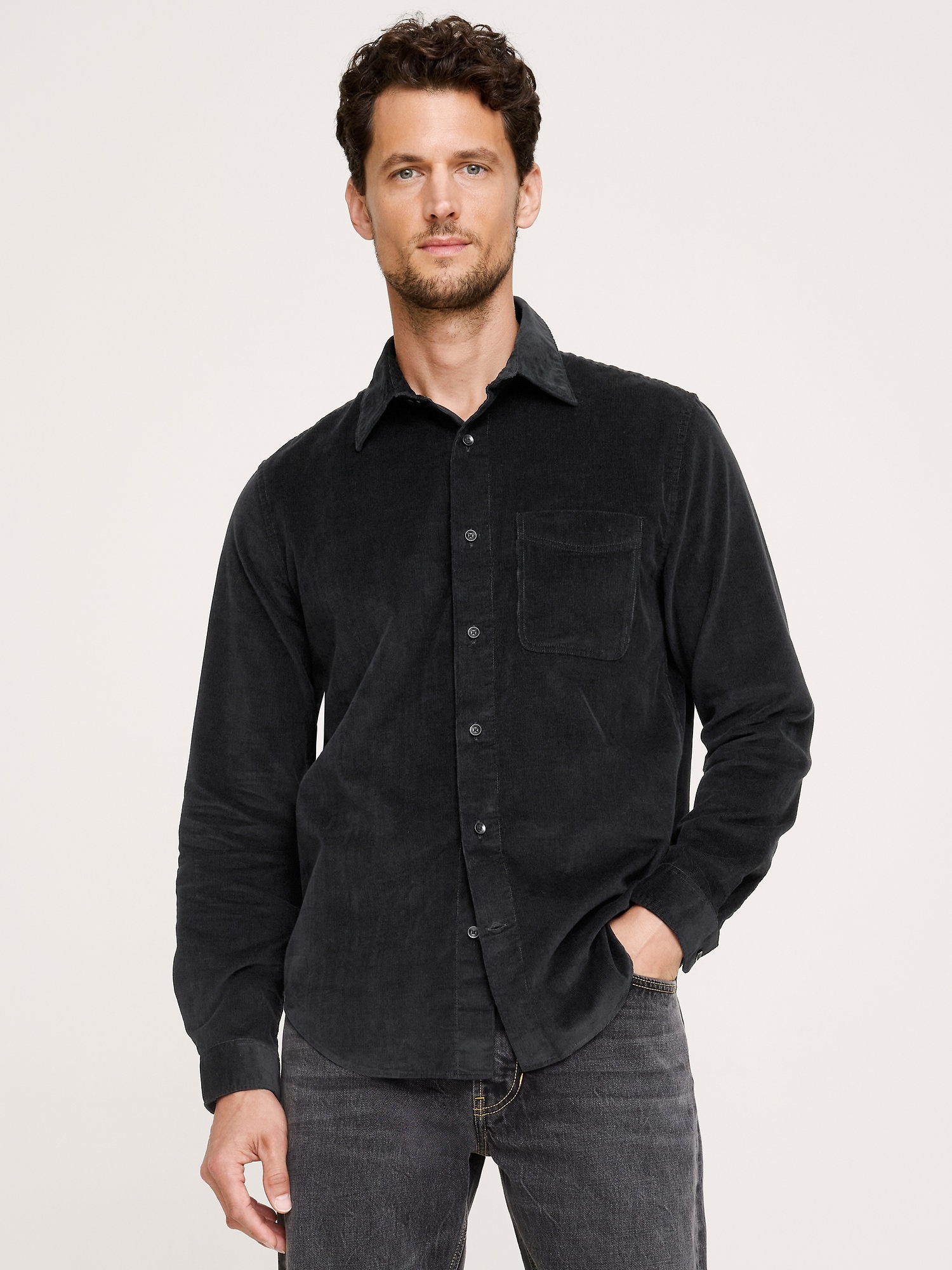Standard-Fit Lightweight Corduroy Shirt - thumbnail 6