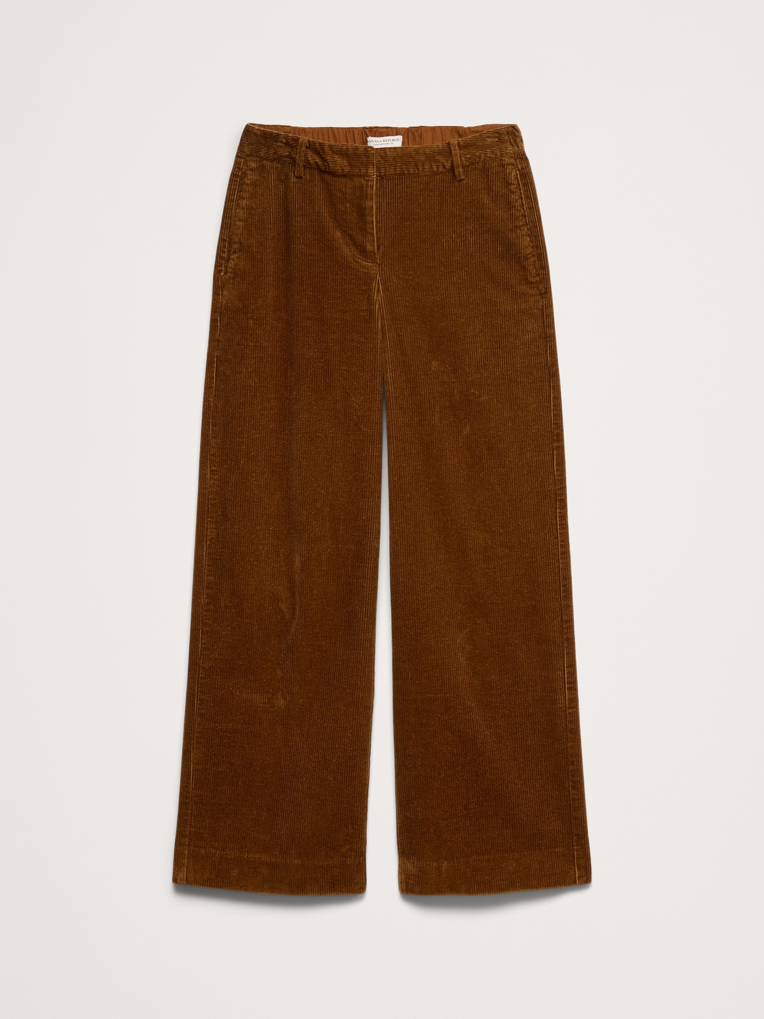 Женские брюки Banana Republic The Everyday Wide-Leg Pant in Corduroy, цвет: Верблюжий коричневый — фото 4