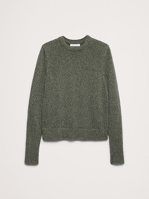 Larkspur Cotton-Silk Crew-Neck Sweater | Banana Republic