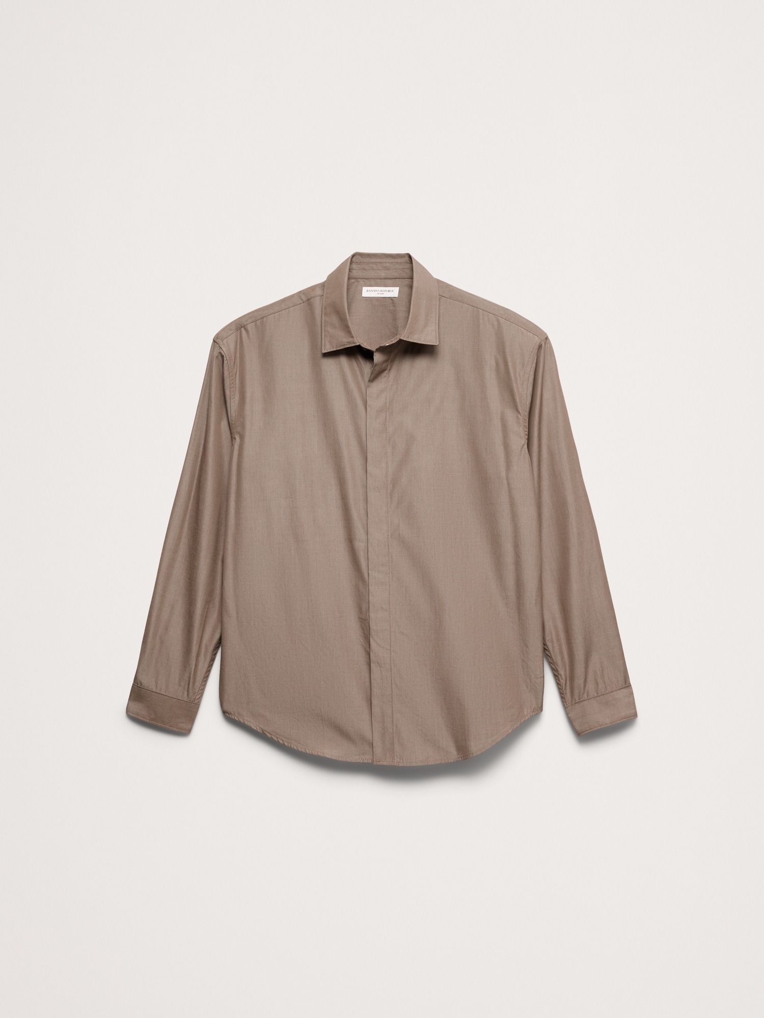 Relaxed-Fit Cotton Poplin Tuxedo Shirt