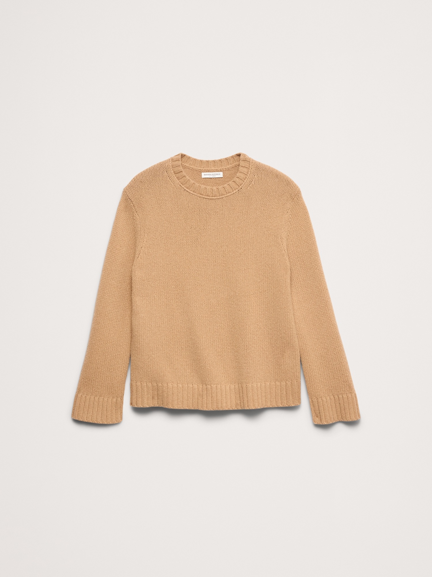 Женский свитер Banana Republic Cashmere Crew-Neck, цвет: Верблюжий коричневый — фото 4