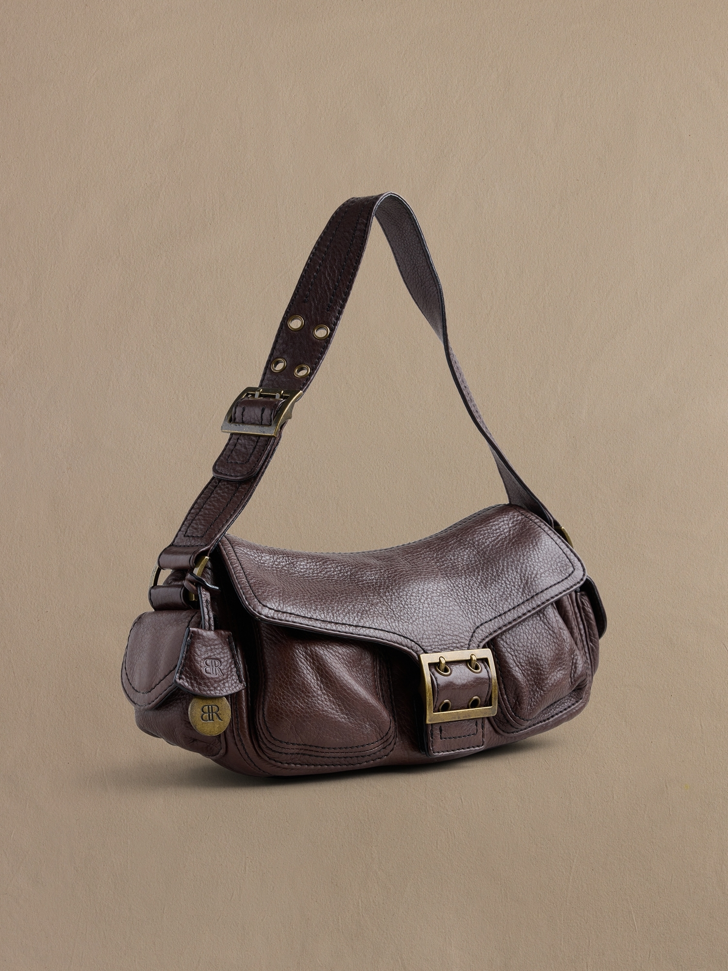 Archive Leather Buckle Shoulder Bag | Banana Republic