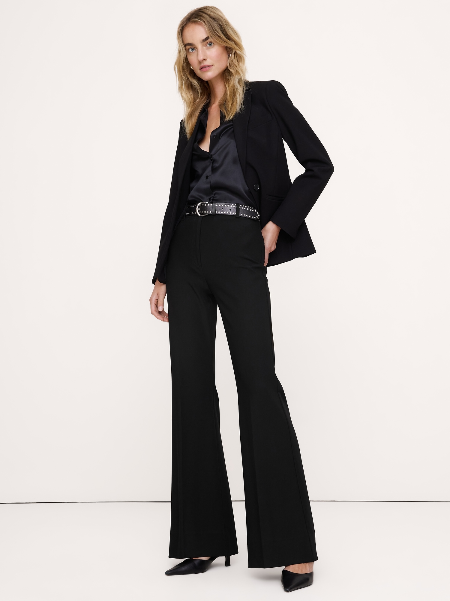 High-Rise Modern Flare City Stretch Pant - thumbnail 7