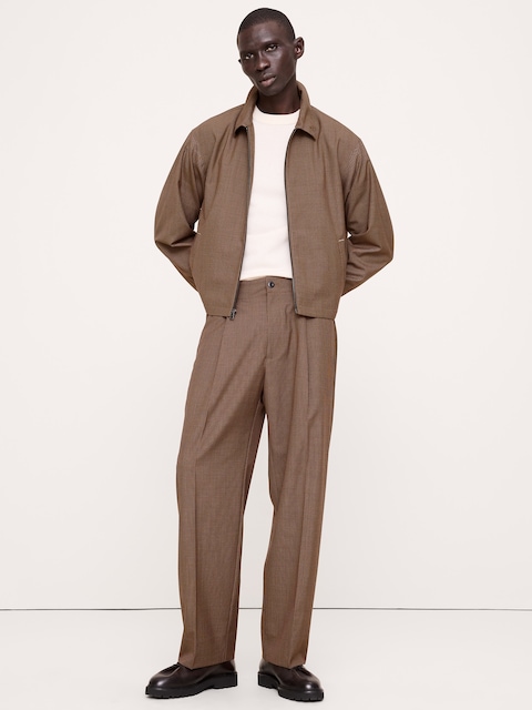 Relaxed On-The-Go Wool-Blend Pull-On Pant