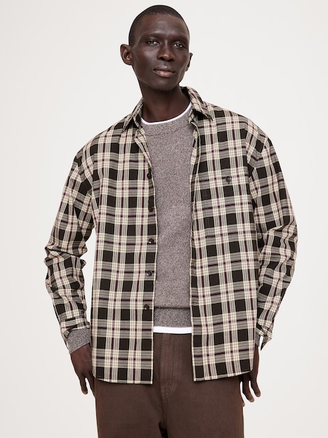 Relaxed-Fit Washed Cotton Poplin Shirt