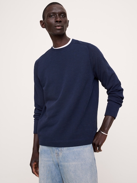 Slub Double-Knit Crew-Neck T-Shirt
