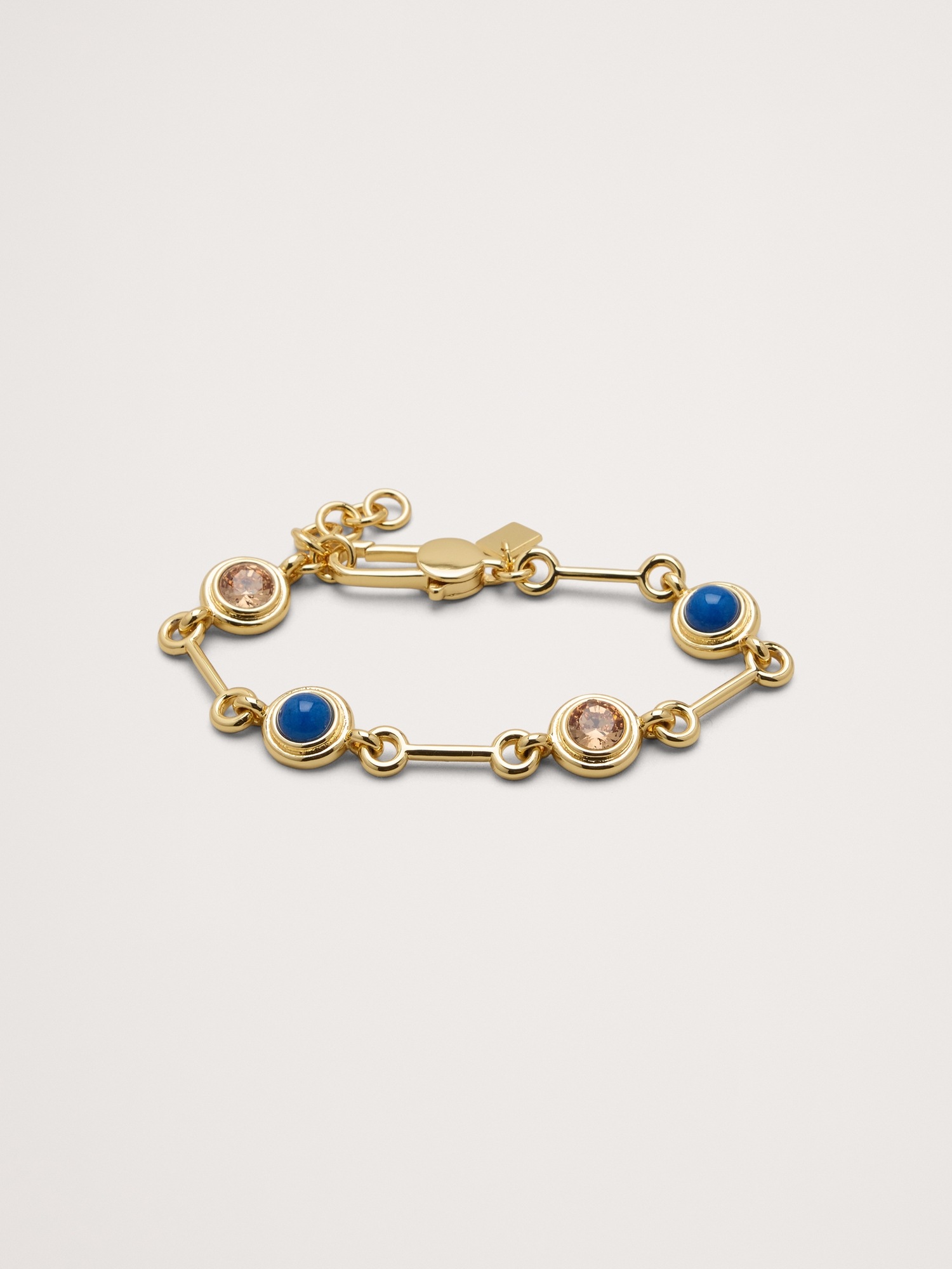 Женский браслет Banana Republic Circle Stone Link, цвет: Светлый золотой
