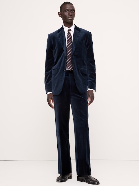 Straight Velvet Suit Pant