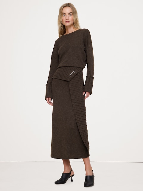 Merino-Cotton Maxi Sweater Dress