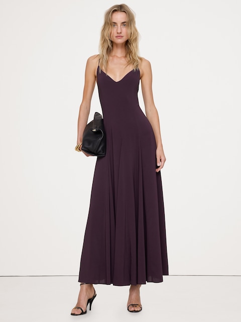 Georgette Paneled Maxi Dress