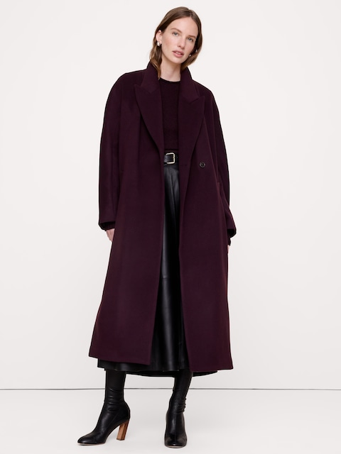 Wool-Cashmere Wrap Coat