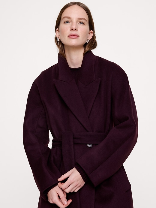BANANA REPUBLIC × Virgin America コート 2XL Wool-Cashmere Wrap Coat | Banana Republic