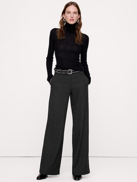 The Everyday Wide-Leg Pant in Italian Flannel