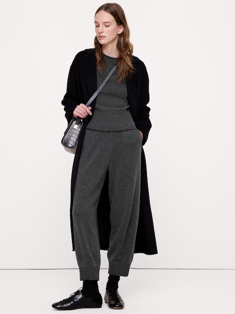 Merino-Cotton Barrel Sweater Pant