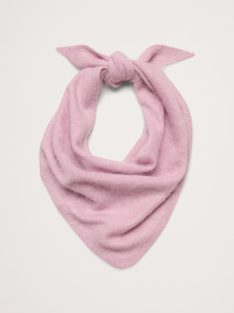 Brushed Wool-Cashmere Triangle Scarf