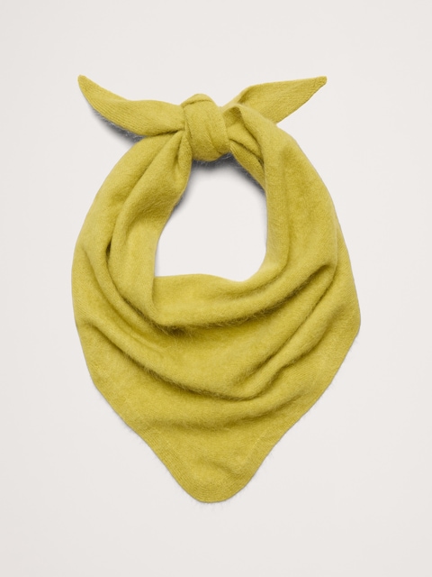 Brushed Wool-Cashmere Triangle Scarf