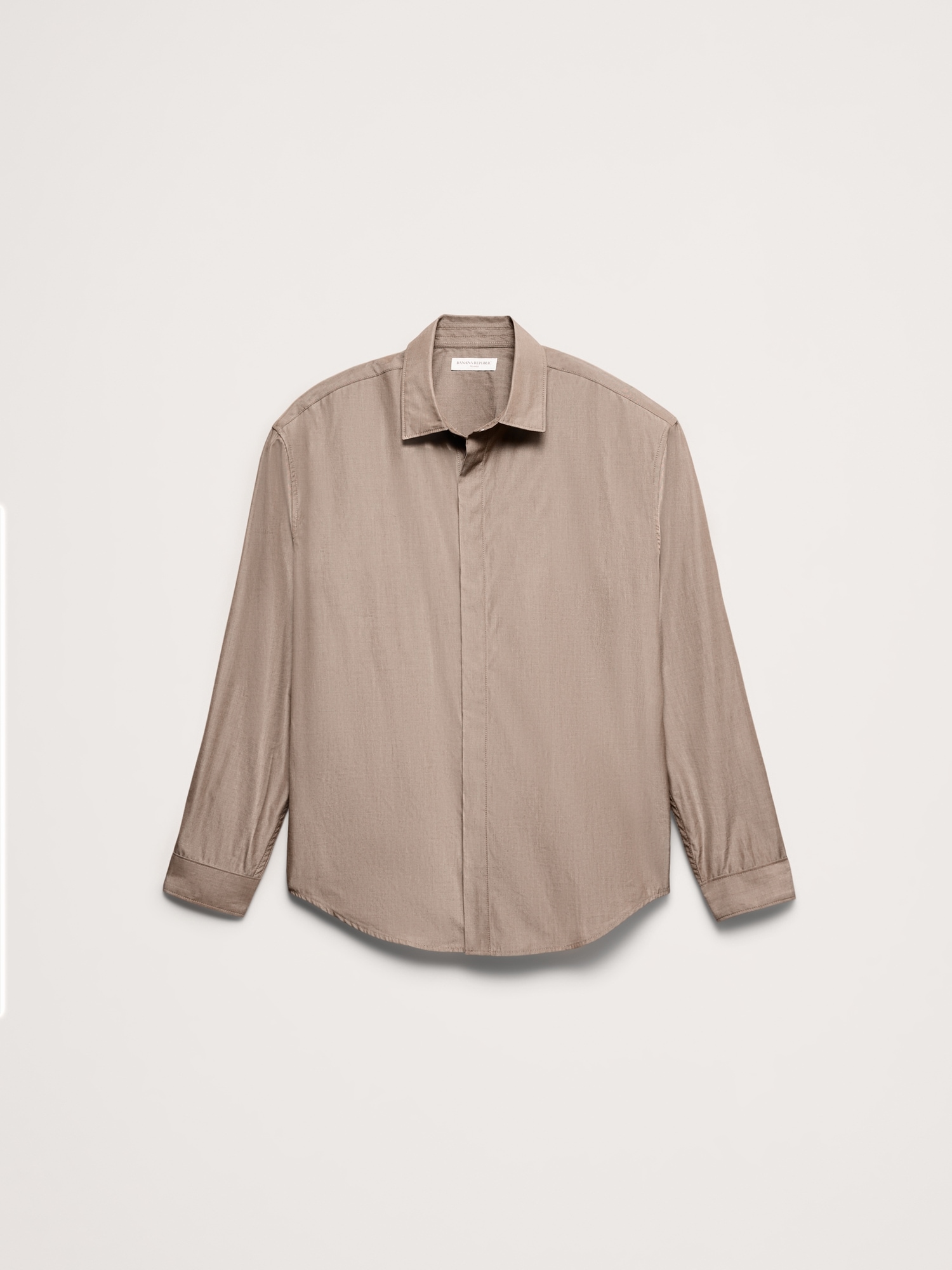 Relaxed-Fit Cotton Poplin Tuxedo Shirt