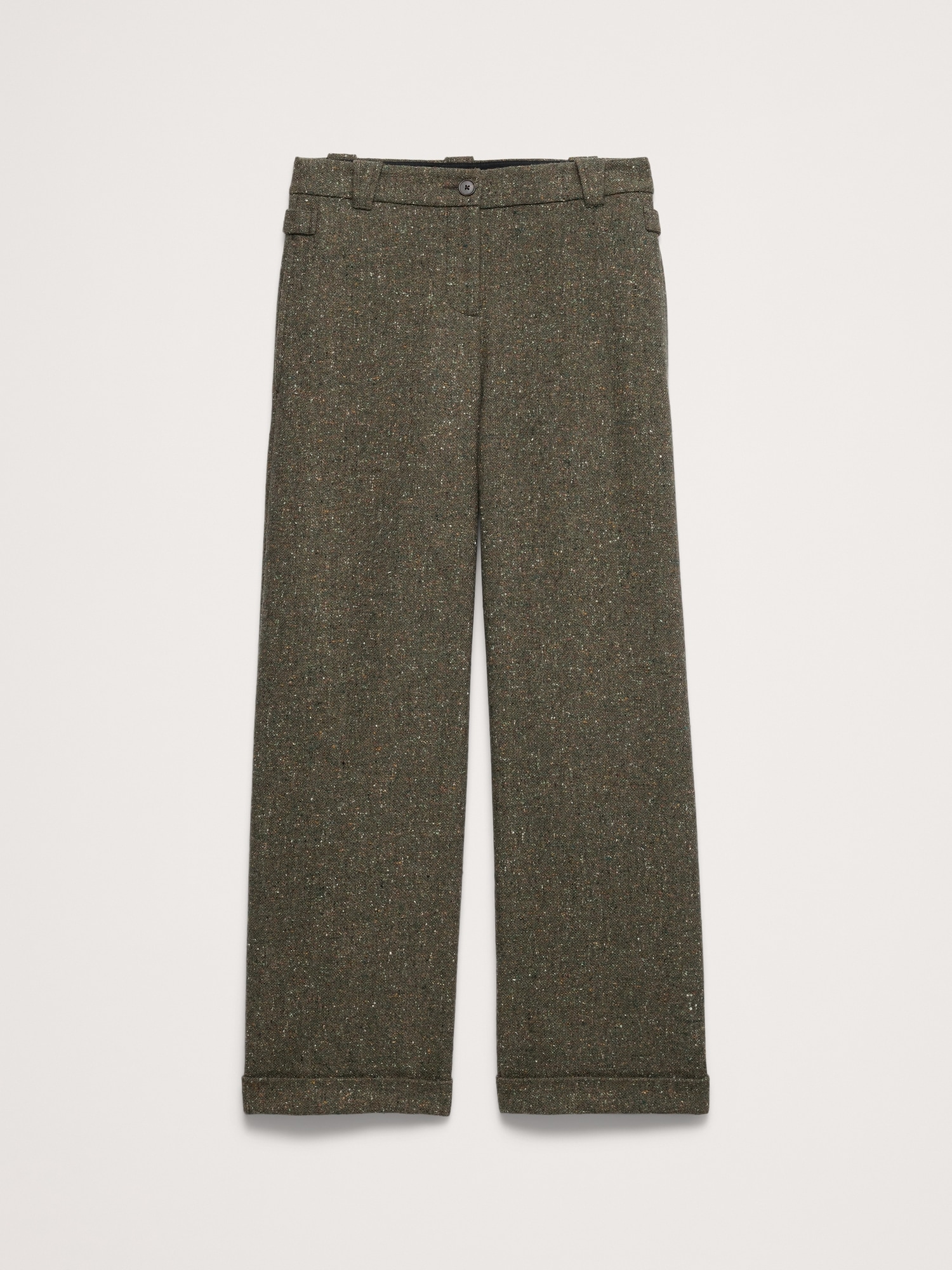 Женские брюки Banana Republic Boyfriend Italian Donegal Pant, цвет: Оливковый зелёный — фото 4