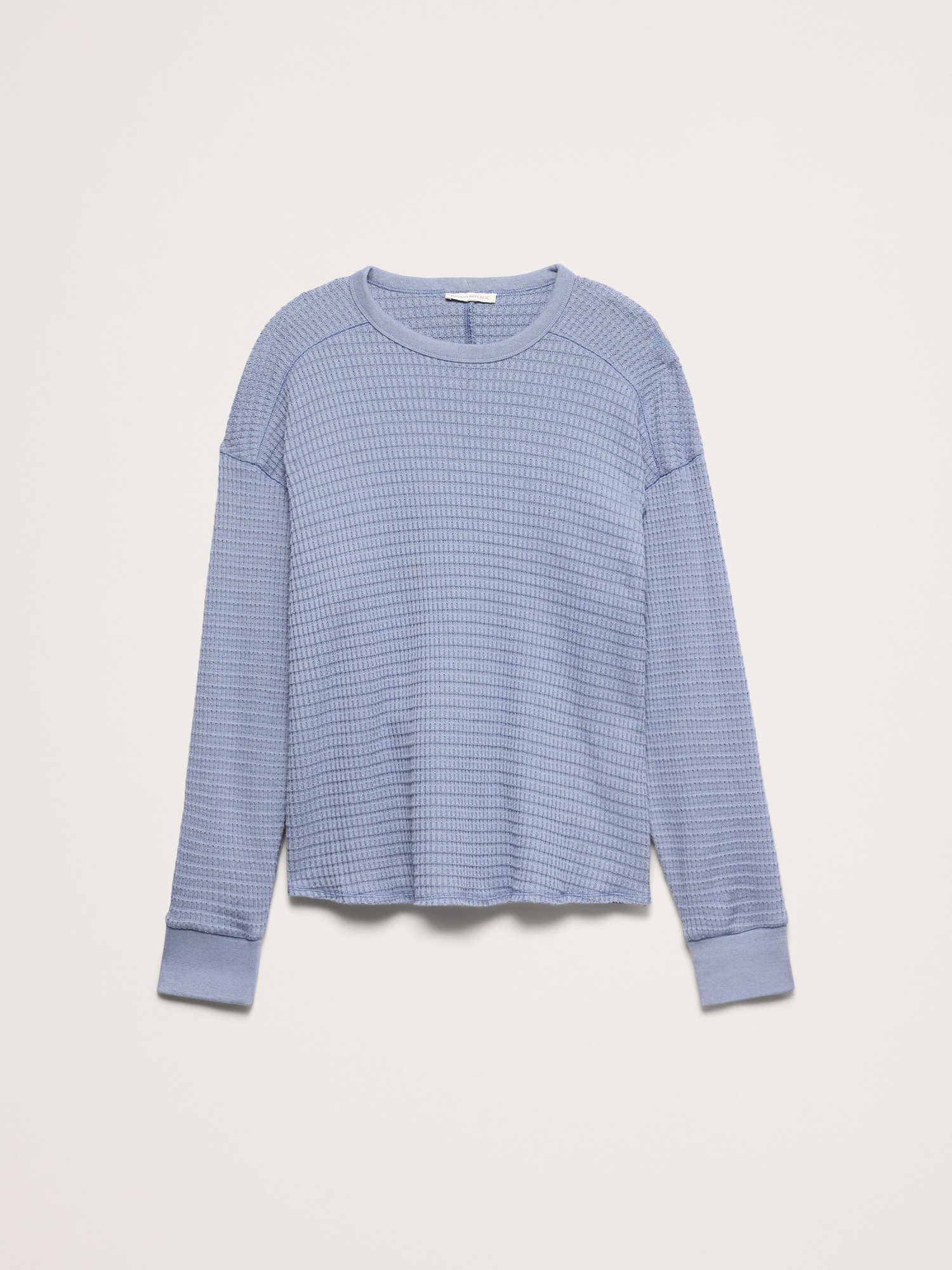 Мужская футболка Banana Republic Alpine Thermal Crew-Neck Bamboo-Stitch, цвет: Синий — фото 4
