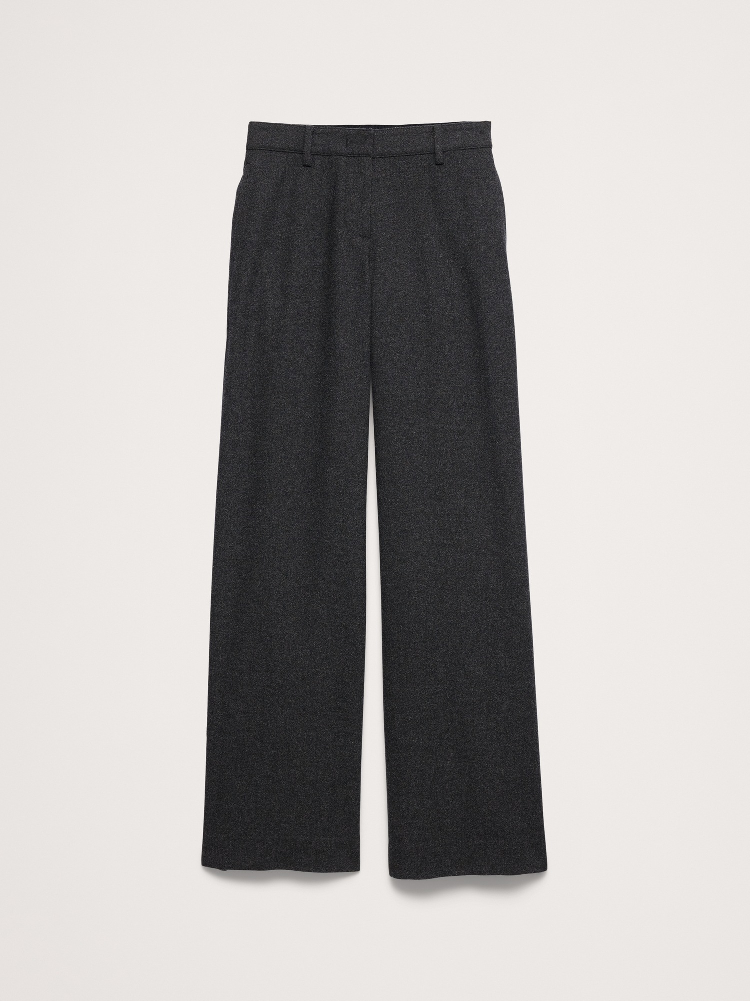 Женские брюки Banana Republic The Everyday Wide-Leg Pant in Italian Flannel, цвет: Угольный серый — фото 4