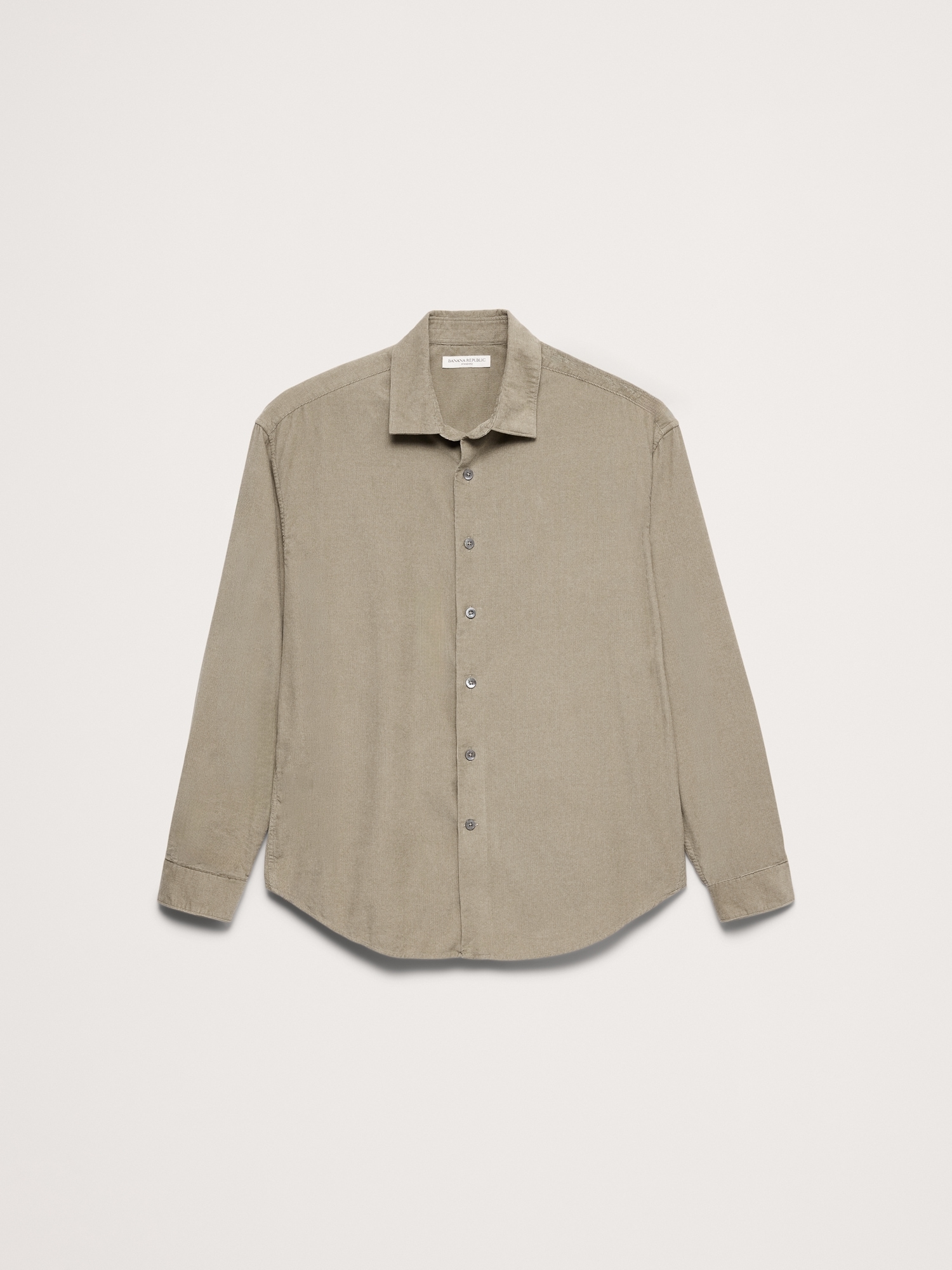 Мужская рубашка Banana Republic The City Shirt in Corduroy, цвет: Хаки бежевый — фото 4