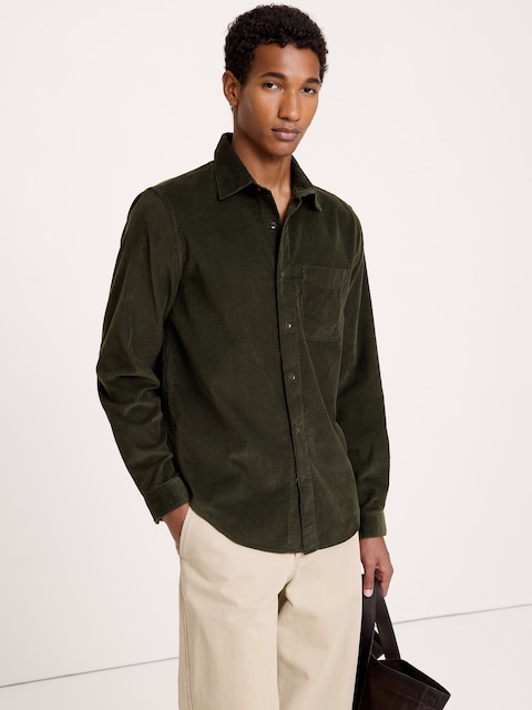 Standard-Fit Lightweight Corduroy Shirt