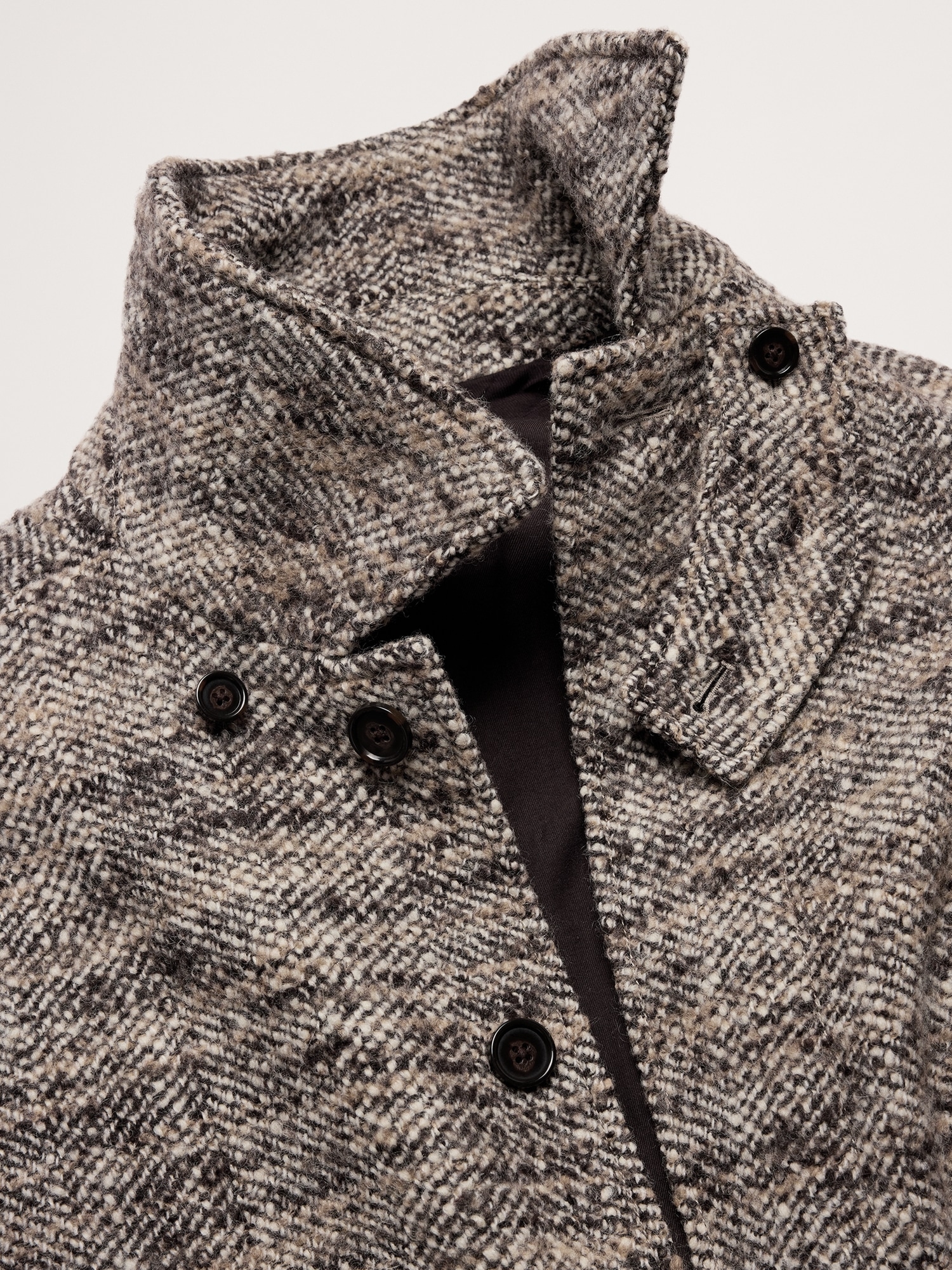 Мужское пальто Banana Republic Italian Twill Balmacaan, цвет: Серый разноцветный — фото 6