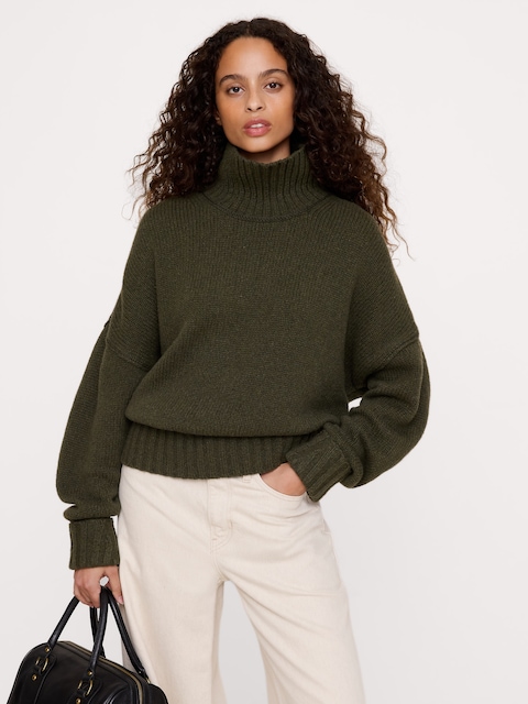 Italian Wool-Blend Turtleneck Sweater