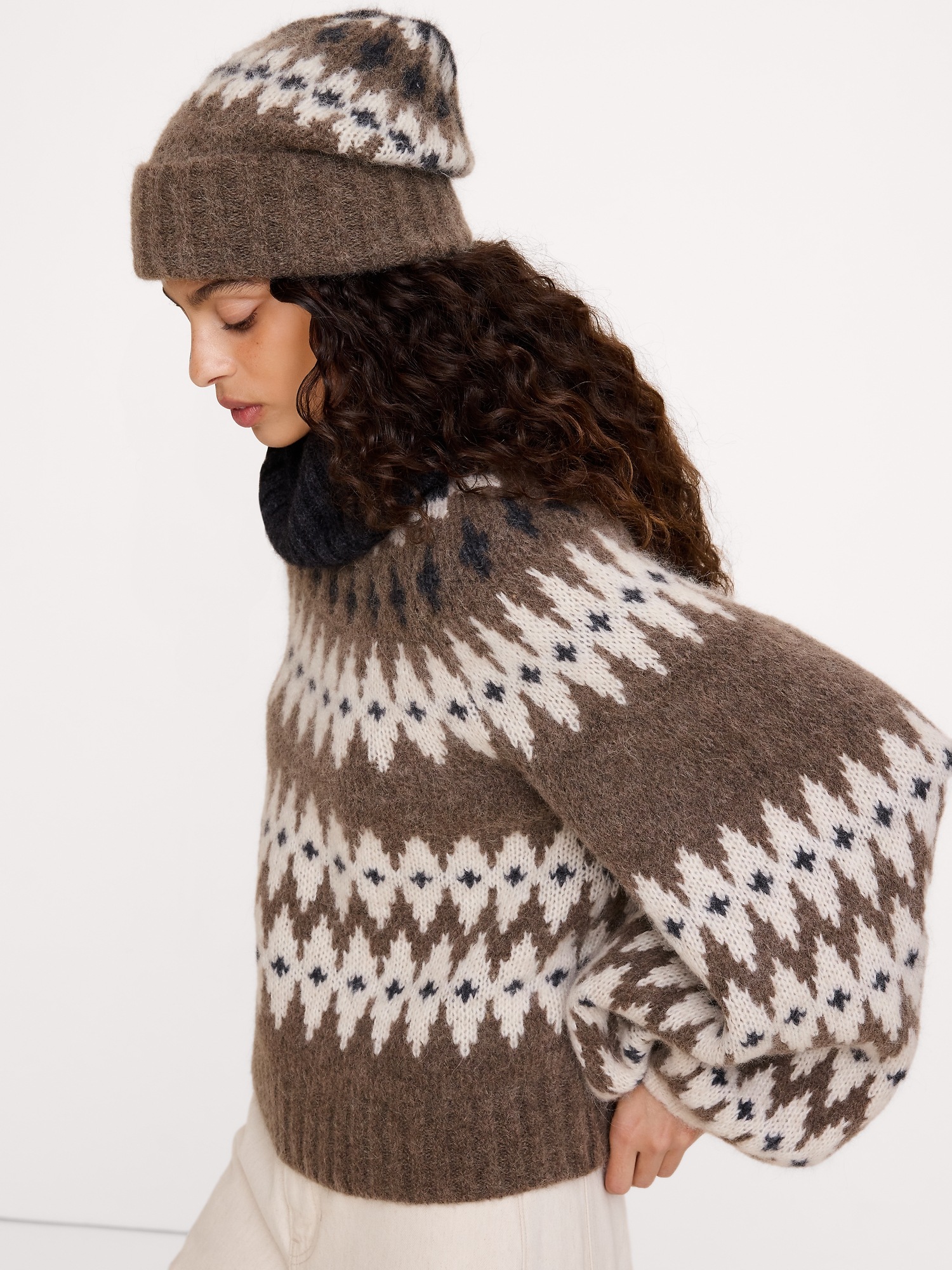 Italian Fair Isle Chunky Beanie