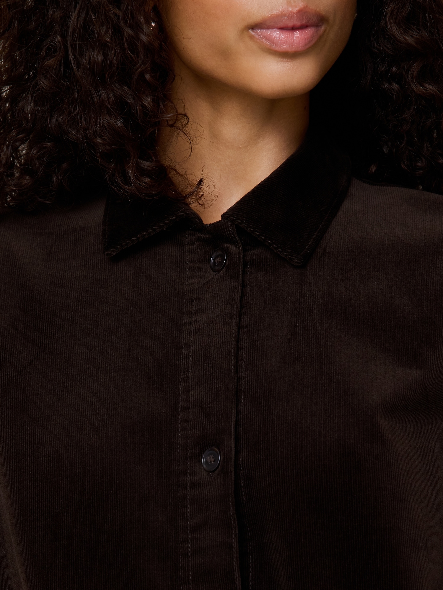 Corduroy Pocket Shirt Dress