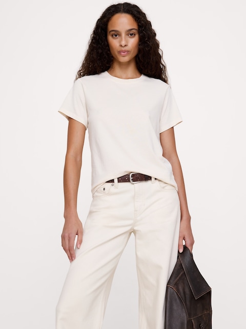 Vintage Cotton Crew-Neck T-Shirt - Alabaster Off
