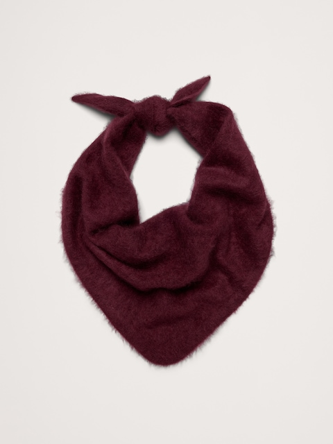 Brushed Wool-Cashmere Triangle Scarf
