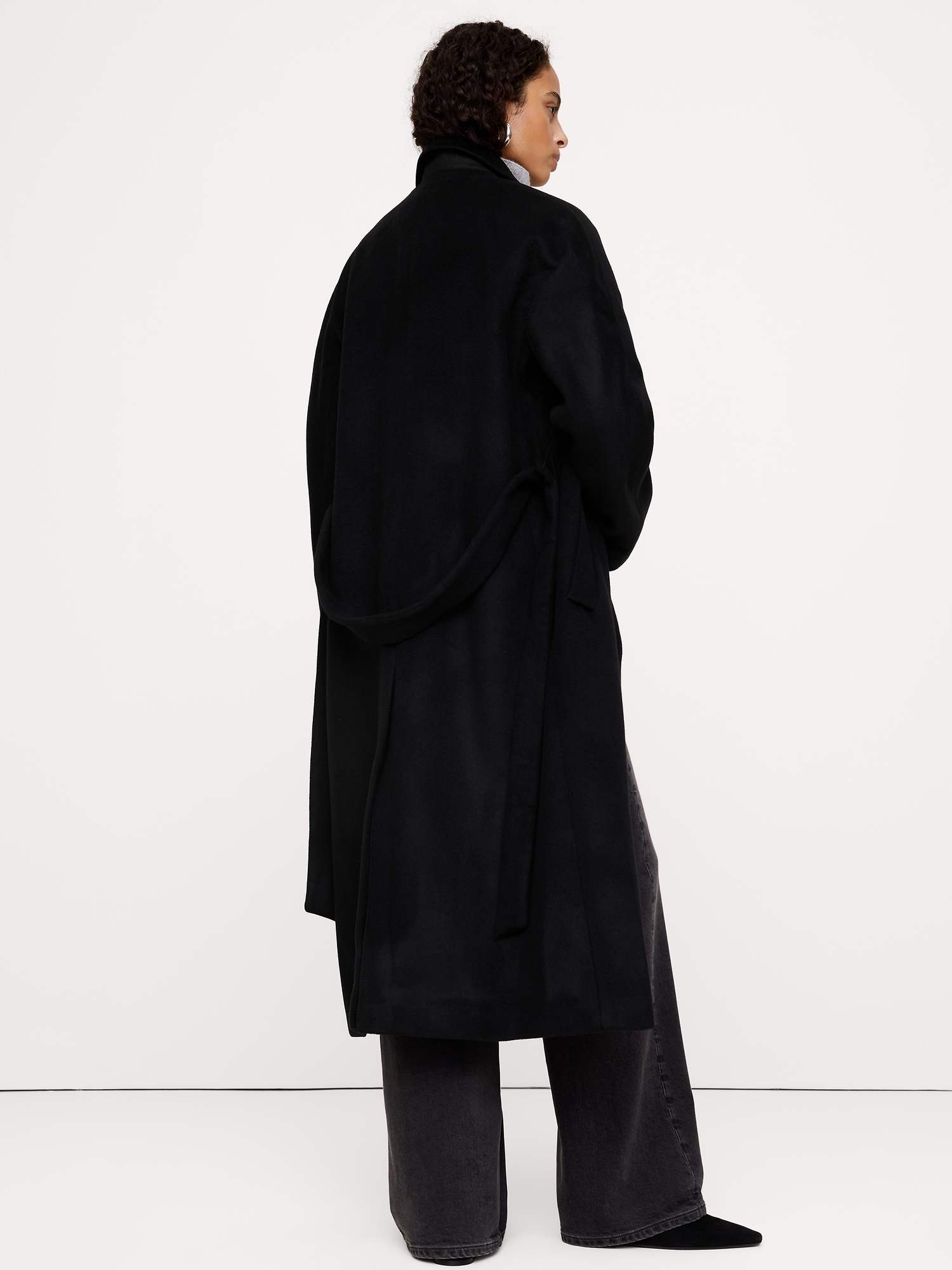 Wool-Cashmere Wrap Coat