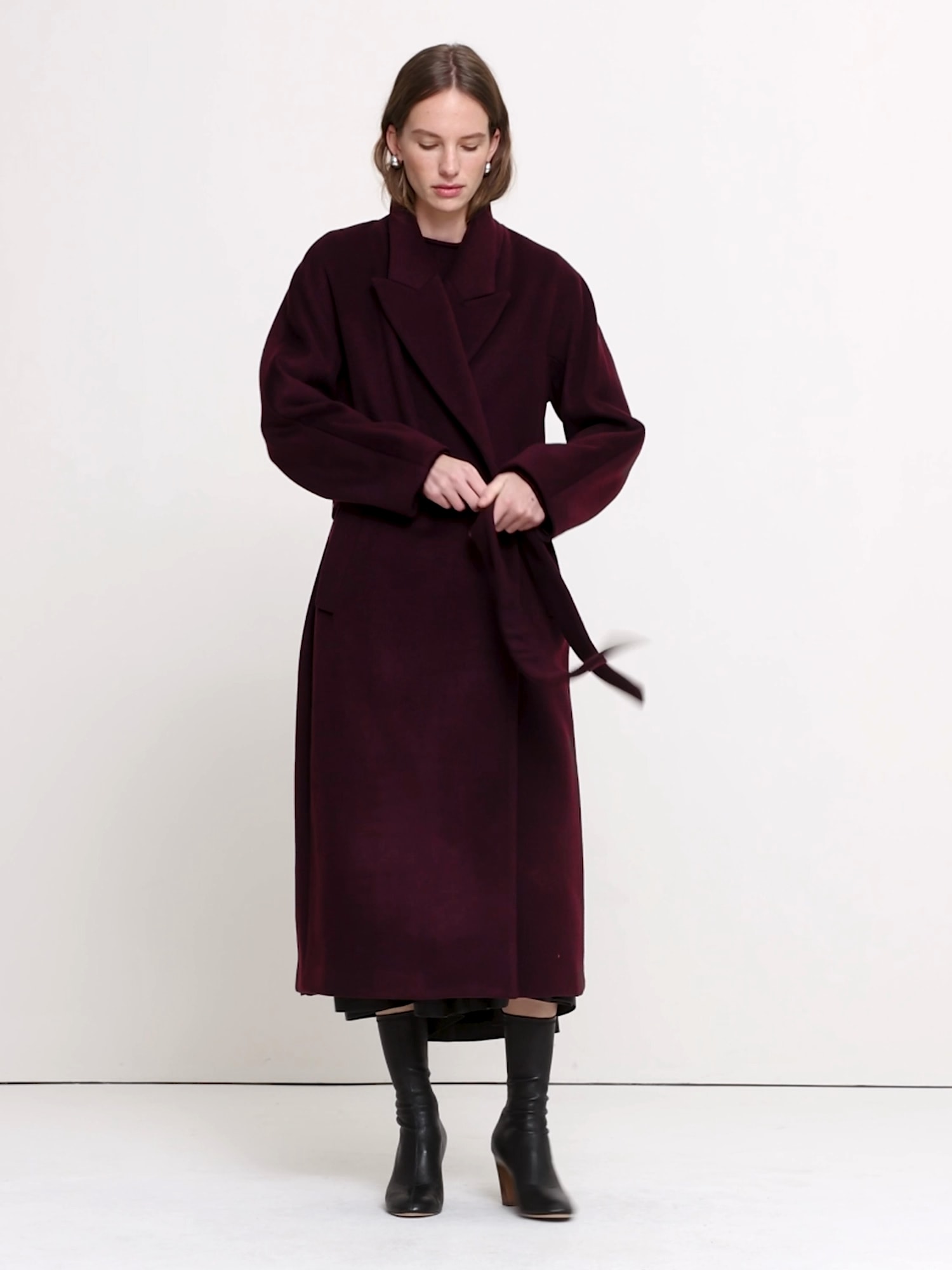 Wool-Cashmere Wrap Coat