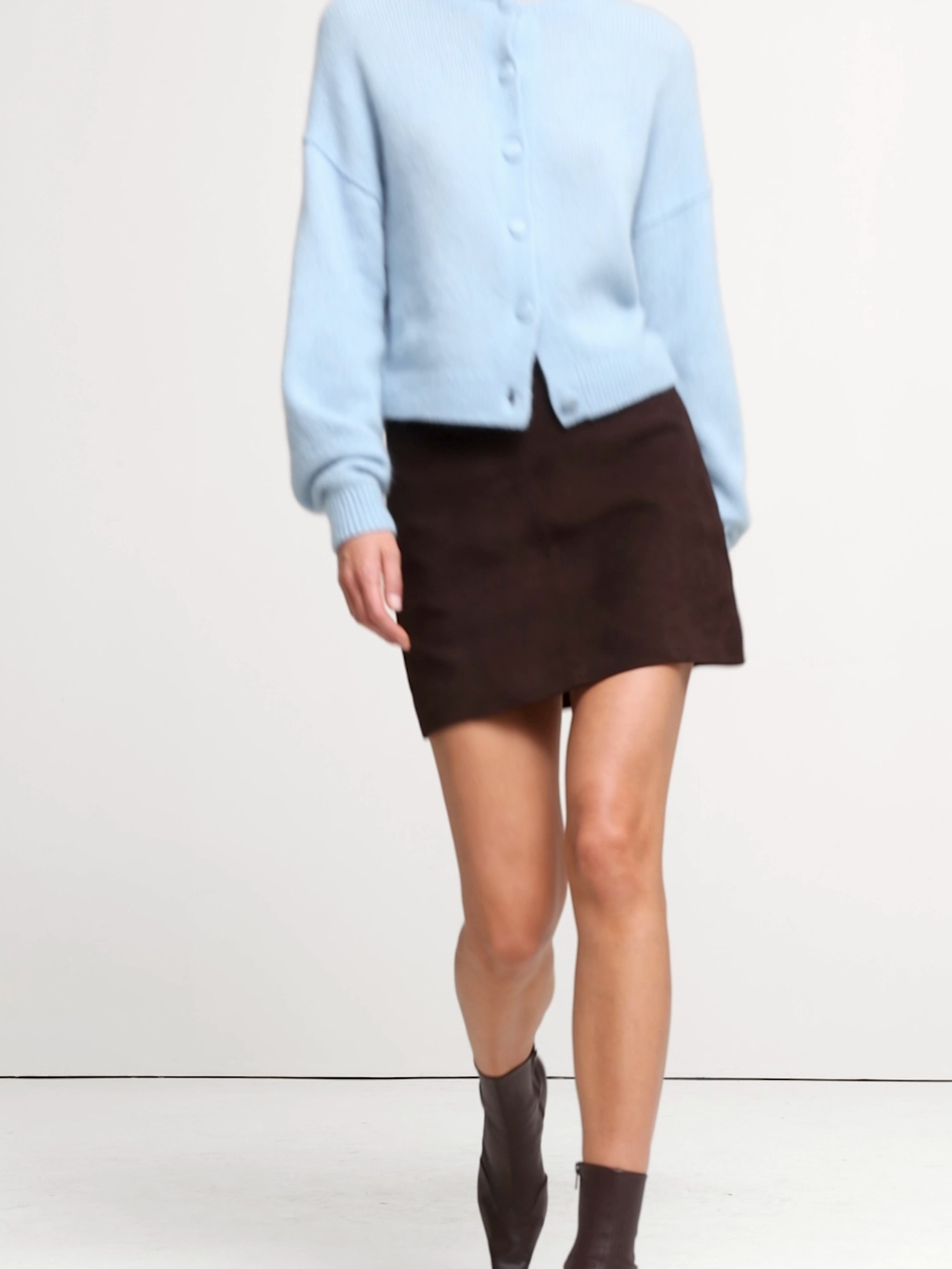 Женский кардиган Banana Republic Cashmere-Silk Roll-Neck, цвет: Светлый синий — фото 3