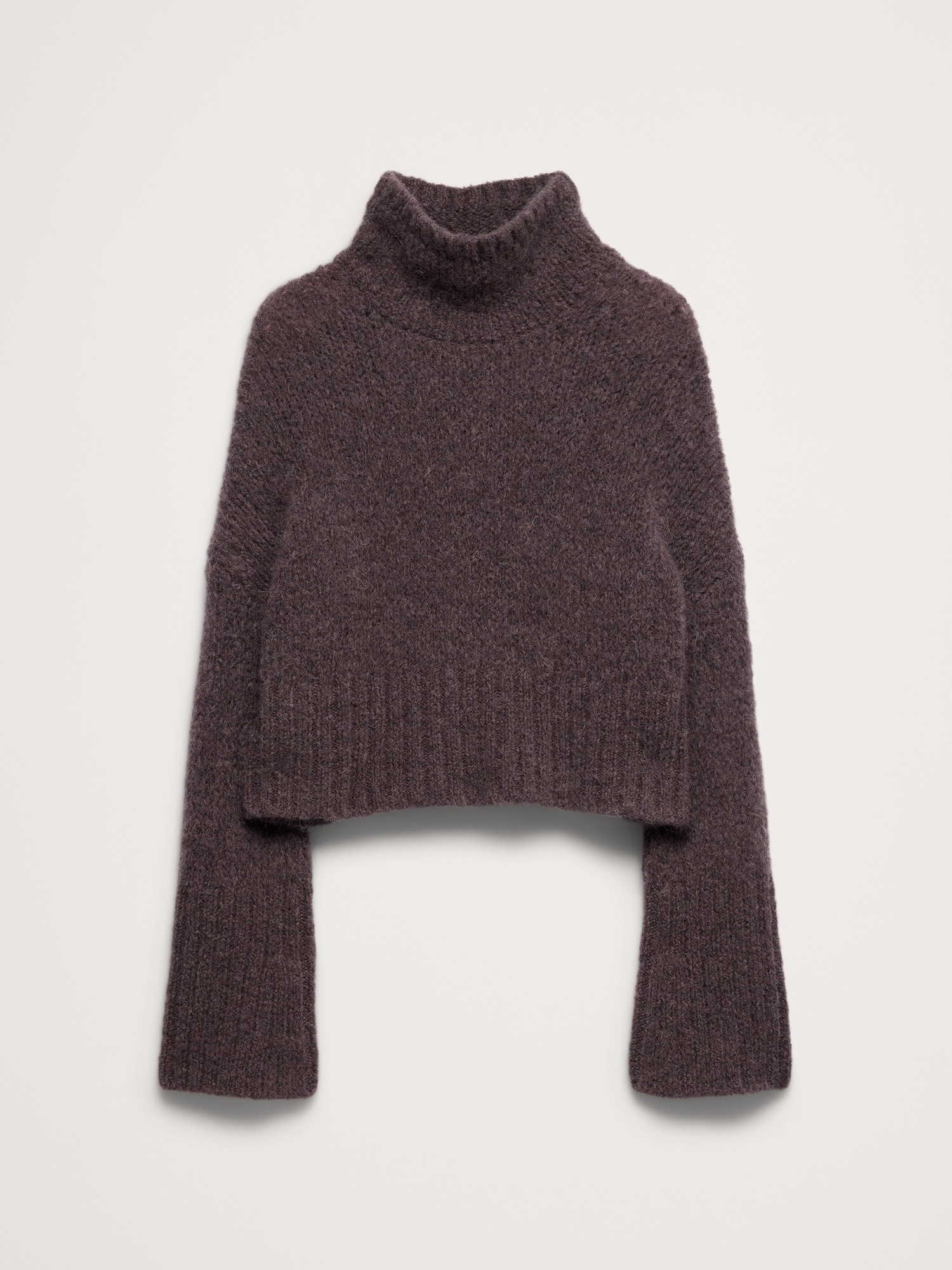 Italian Alpaca-Blend Cropped Sweater