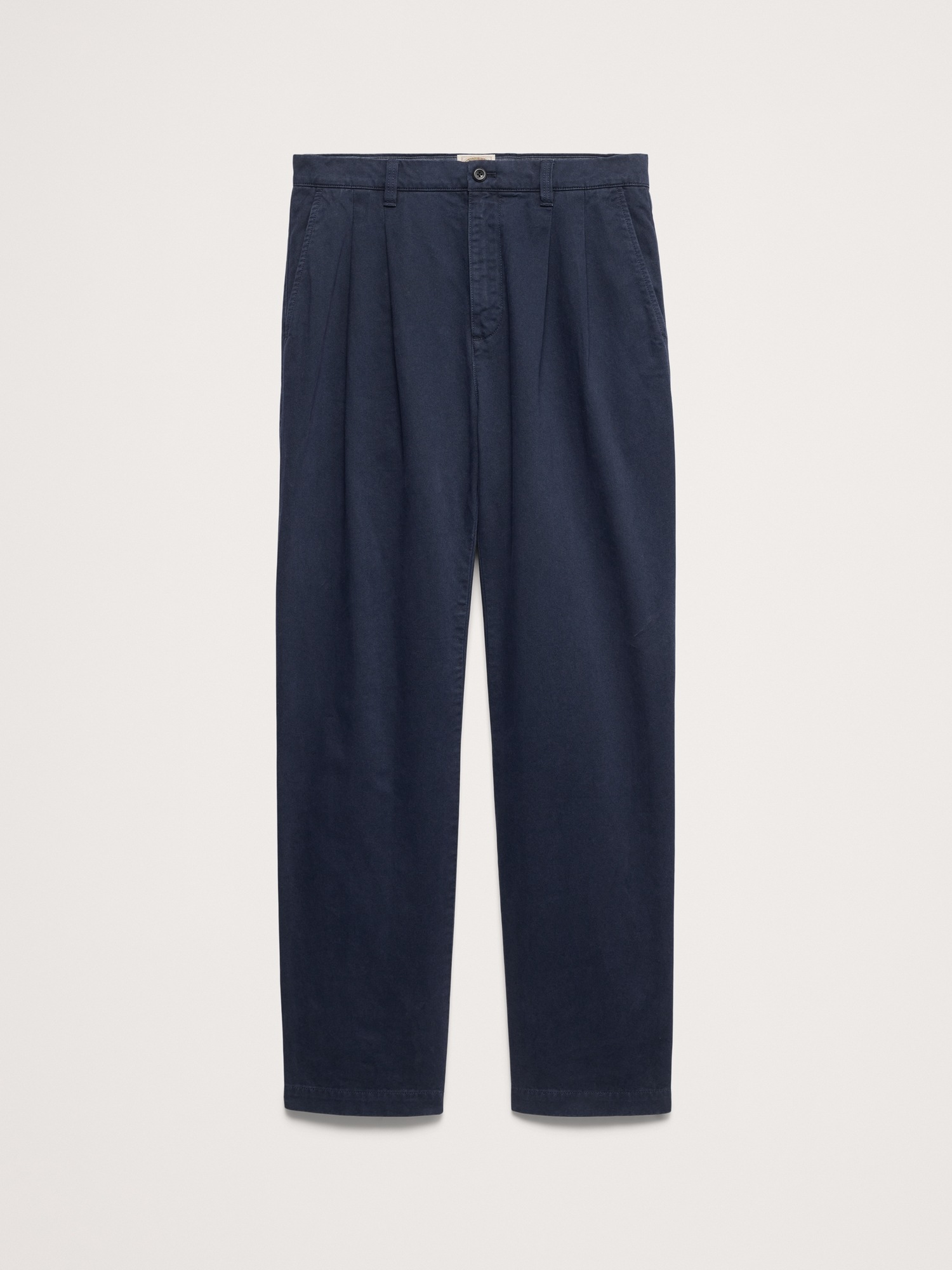 Мужские брюки Banana Republic Archive Reissue Straight Pleated Chino, цвет: Тёмно-синий — фото 3